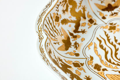 Rinka Serving Bowl with Dragon and Phoenix Design