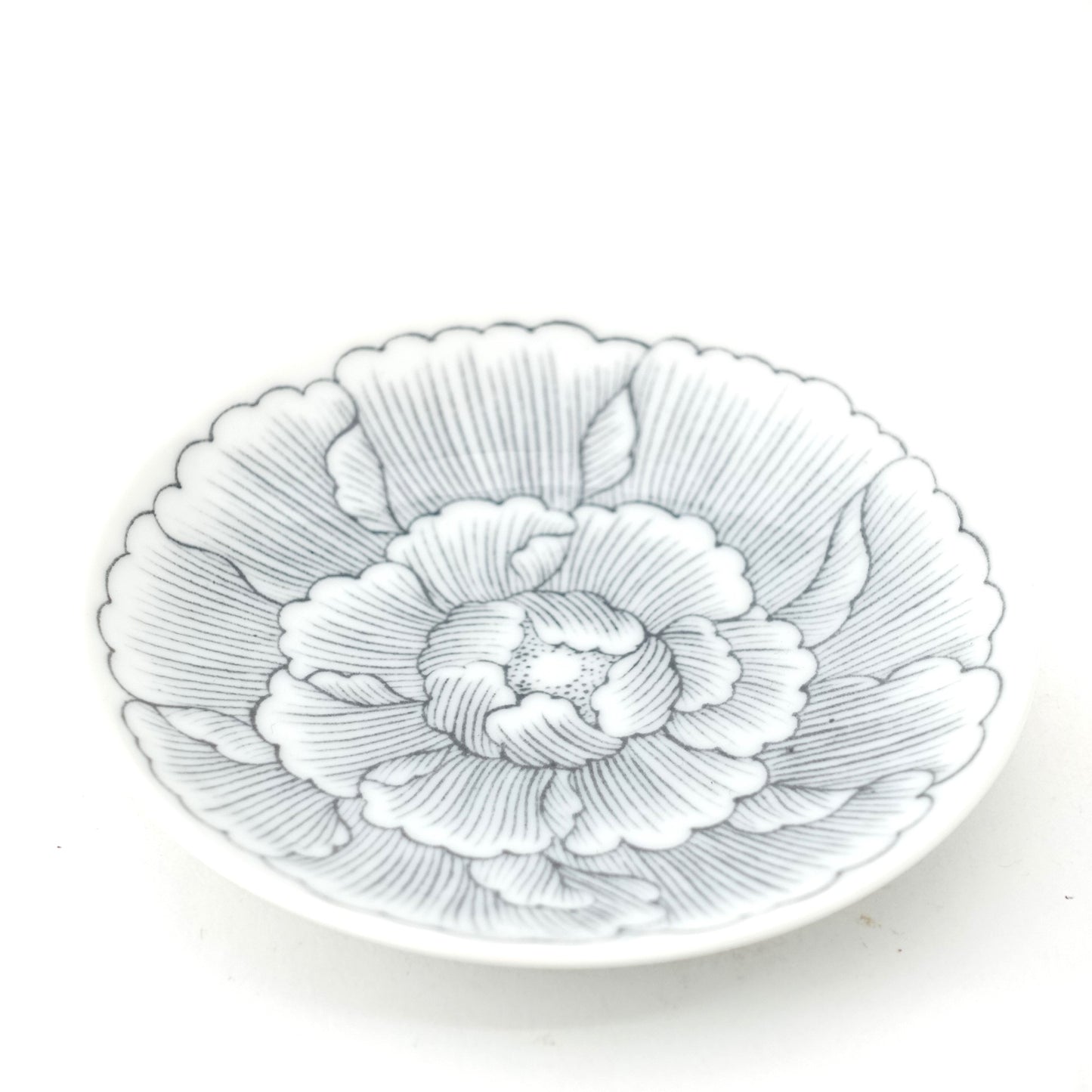 Peony Motif Nabeshima Komon Small Plate Imari Porcelain