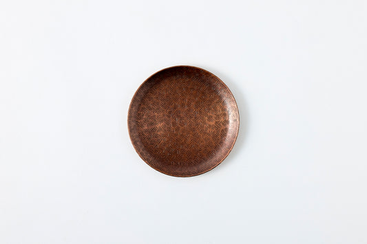 Small Plate – Crossed Blades / Oxidized Copper