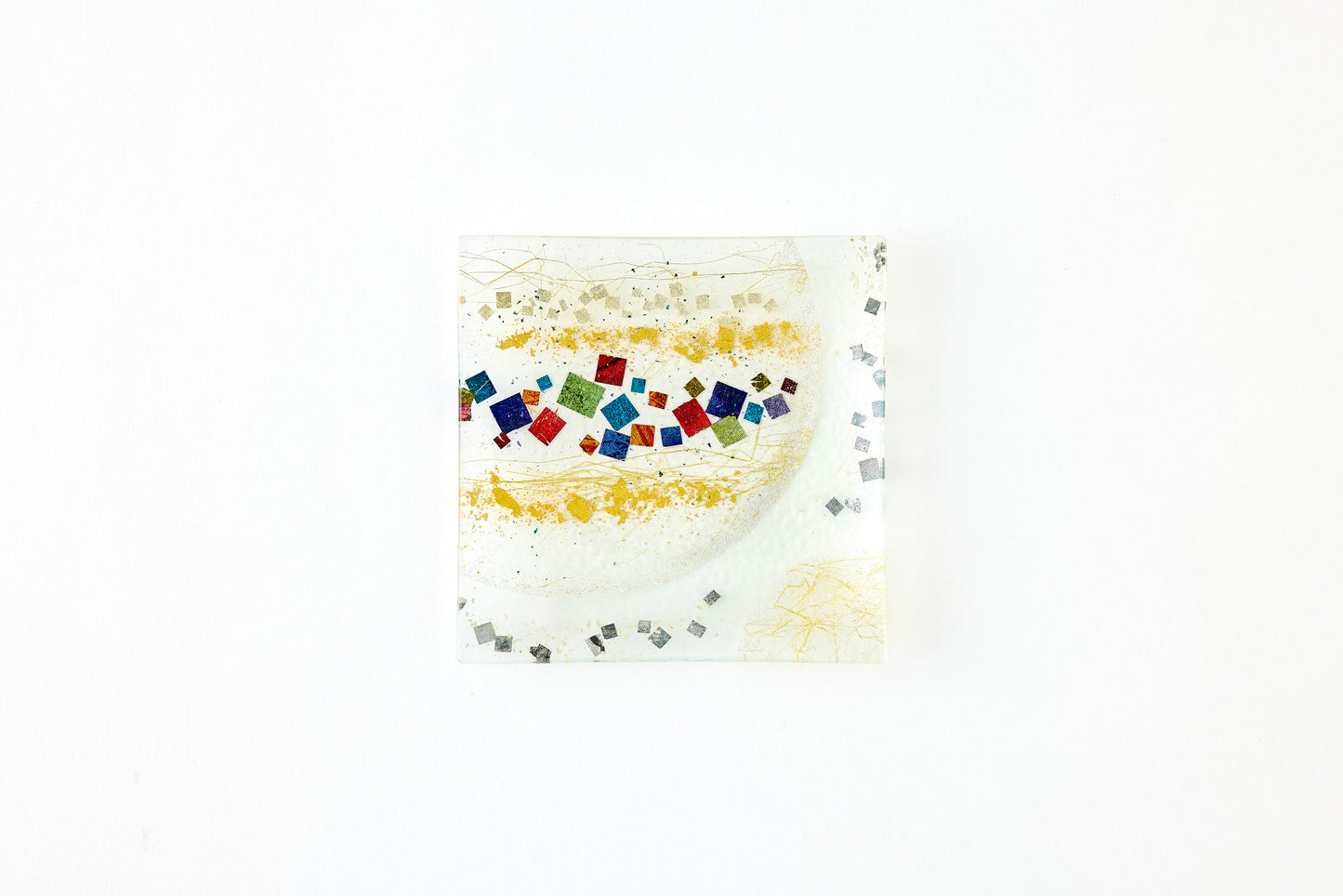 Twin Moons – Iroyaku with Kirihaku – Translucent Square Plate