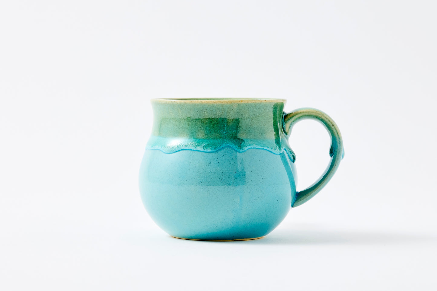 White Drip Glaze Blue Aroma Mug Hasami Porcelain