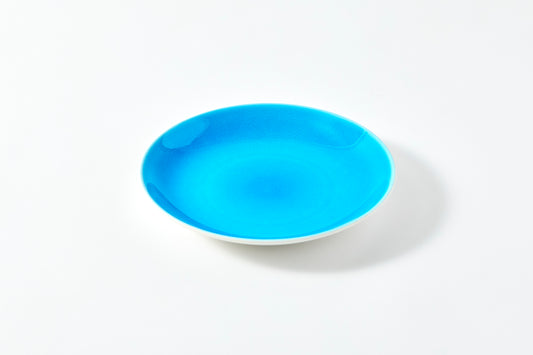 Flat Dish (M) - Clear Blue