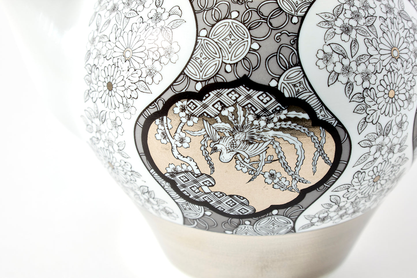 Teapot - JS Mokko Paulownia Motif 600ml