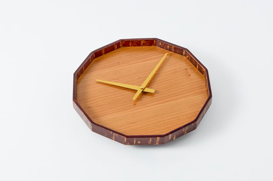 12-Sided Clock – Cherry Wood