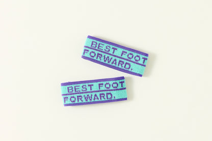 ankle bands / best foot forward.