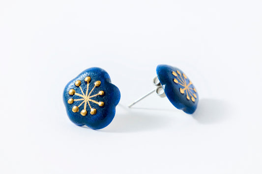 Watagumo Indigo Large Earrings