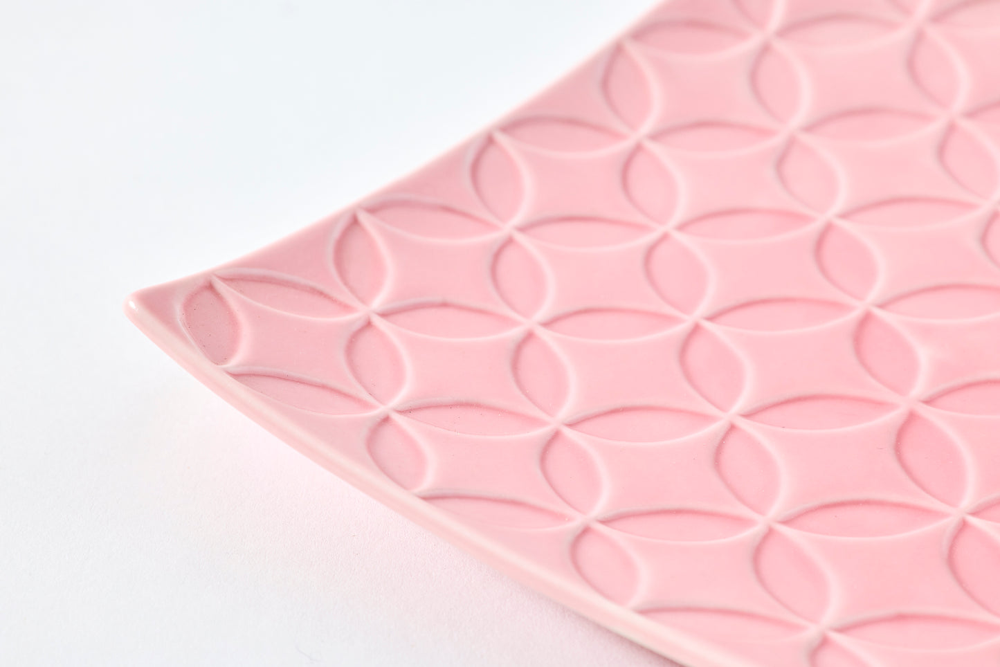 Set of 2 Seven Treasures Square Plates (S) - Pink