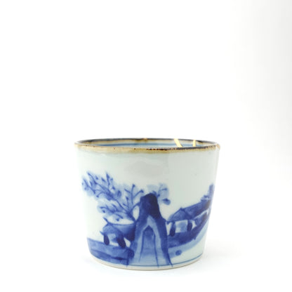 Gold Line Kosome Landscape Sobachoko Imari Porcelain