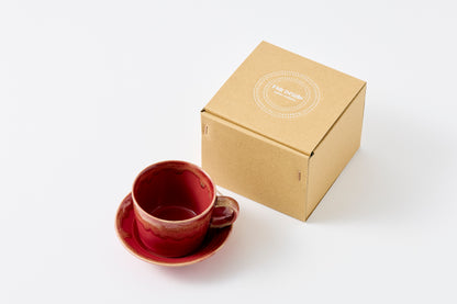 Edge Glaze Drip Cup & Saucer Hasami Porcelain