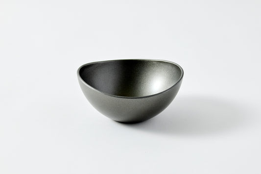 wave bowl / silver metallic