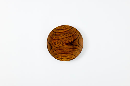 Lacquer Nitori Plate Keyaki φ18cm