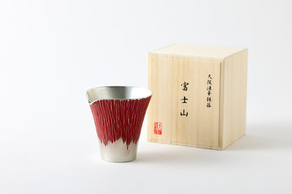 Mt. Fuji Sake Pitcher Red