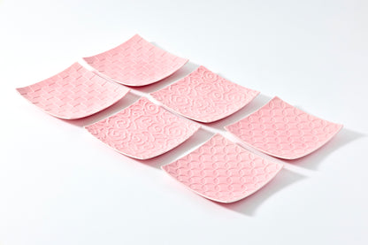 Set of 2 Zuiun Square Plates (S) - Pink