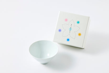 WANOKA Flower-Shaped Rice Bowl WH Arita Porcelain
