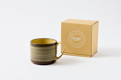 FD Yellow Glaze Tobikanna Mug Hasami Porcelain