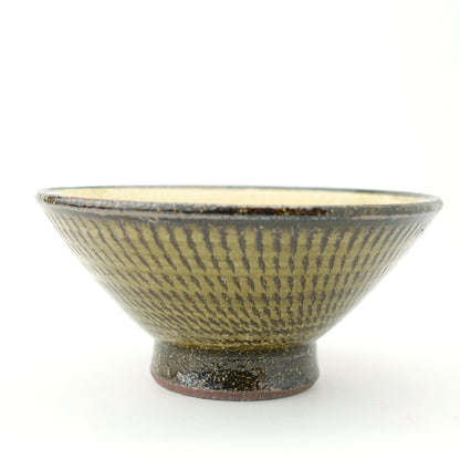 FD Yellow Glaze Tobikanna Rice Bowl Hasami Porcelain