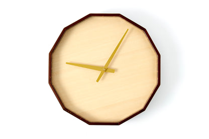 12-Sided Clock – Maple Wood