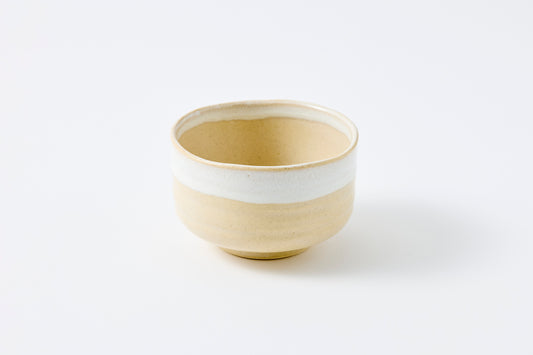 FD White Glaze White Karatsu Drip Nodate Matcha Bowl Hasami Porcelain