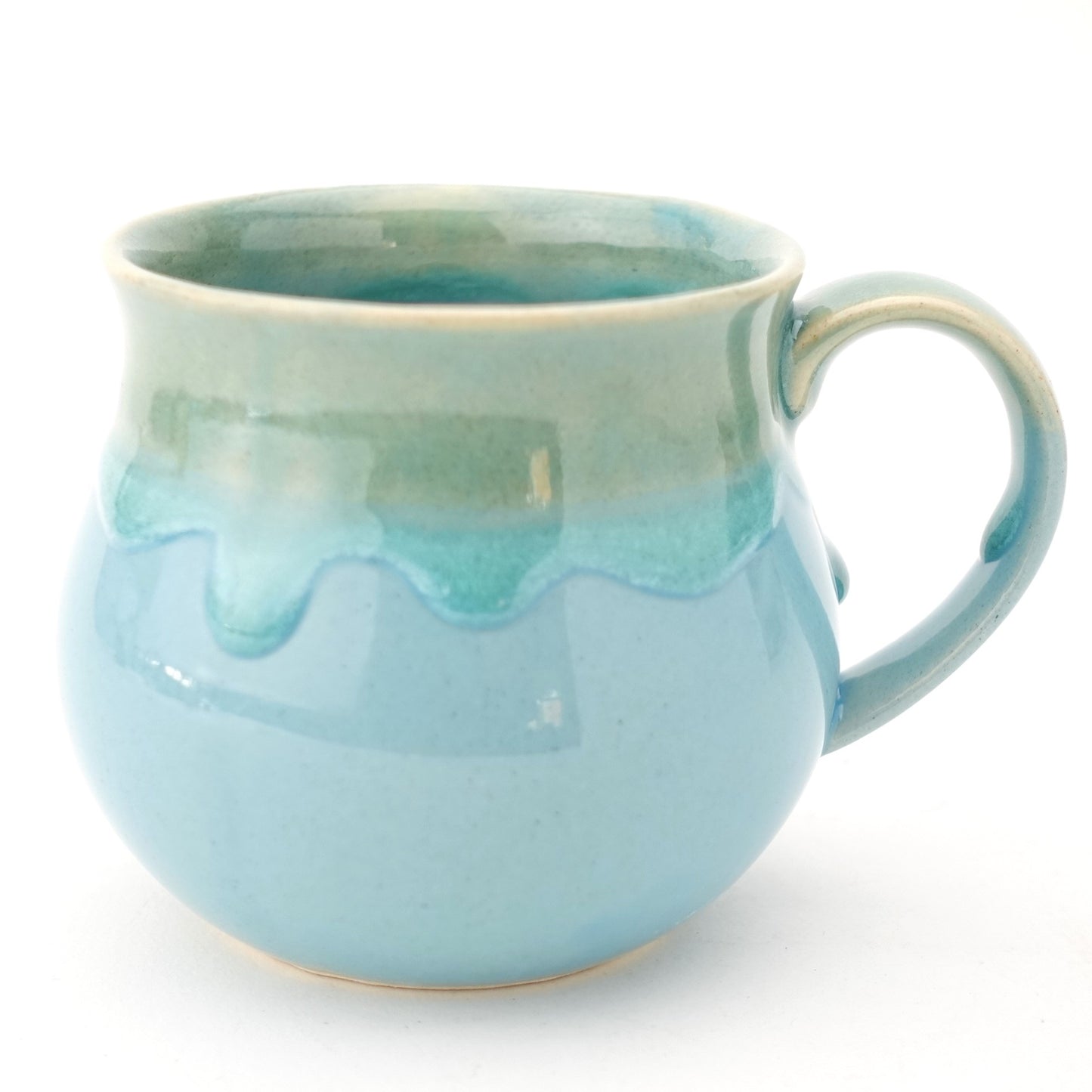 White Drip Glaze Blue Aroma Mug Hasami Porcelain