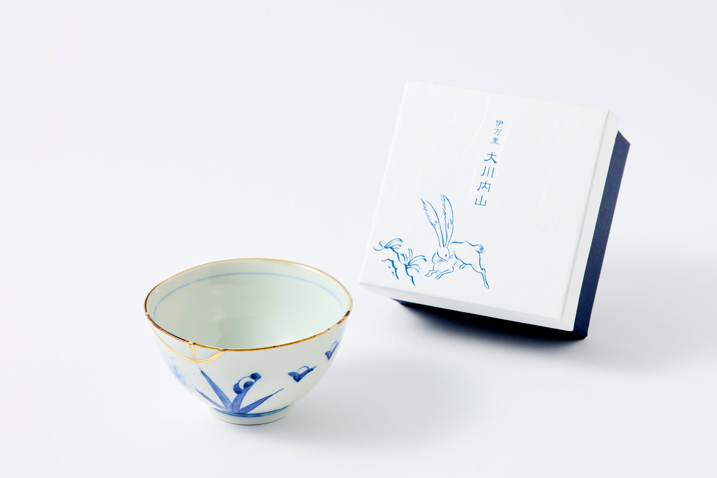 Gold Line Kosome Floral Garland Rice Bowl Imari Porcelain
