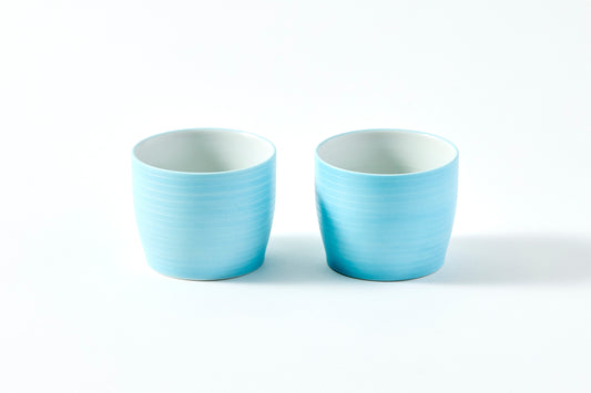 Set of 2 Design Teacup - Pearl Blue