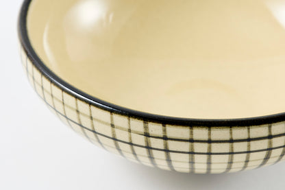 FD Lattice Round Flat Bowl Hasami Porcelain