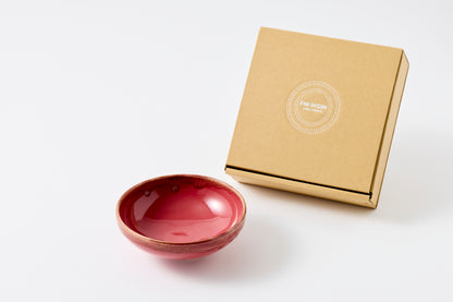 FD Edge Glaze Drip Round Flat Bowl Hasami Porcelain