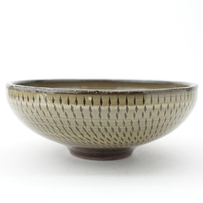FD Yellow Glaze Tobikanna Round Flat Bowl Hasami Porcelain