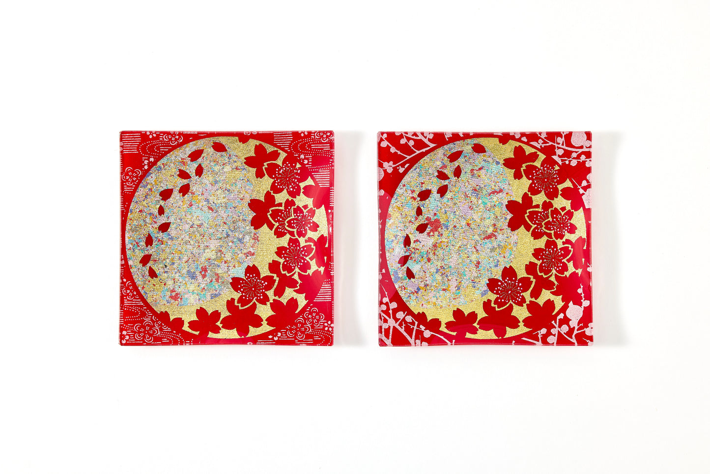 Moonlit Cherry and Plum Blossoms