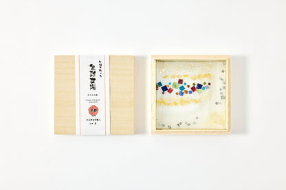 Twin Moons – Iroyaku with Kirihaku – Translucent Square Plate