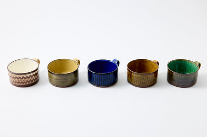 FD Amber Glaze Brush Stroke Soup Mug Hasami Porcelain