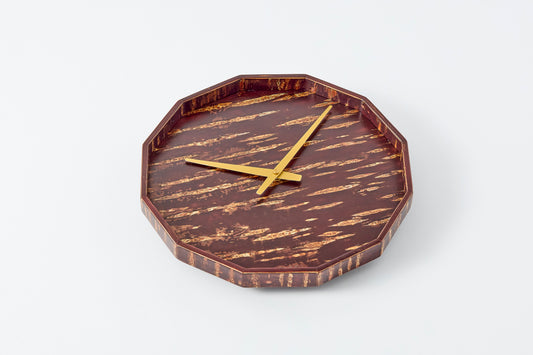 12-Sided Clock – Plain Cherry Bark