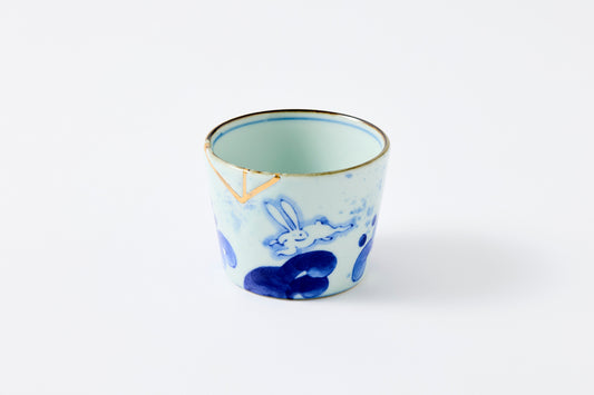 Gold Line Kosome Rabbit Sobachoko Imari Porcelain