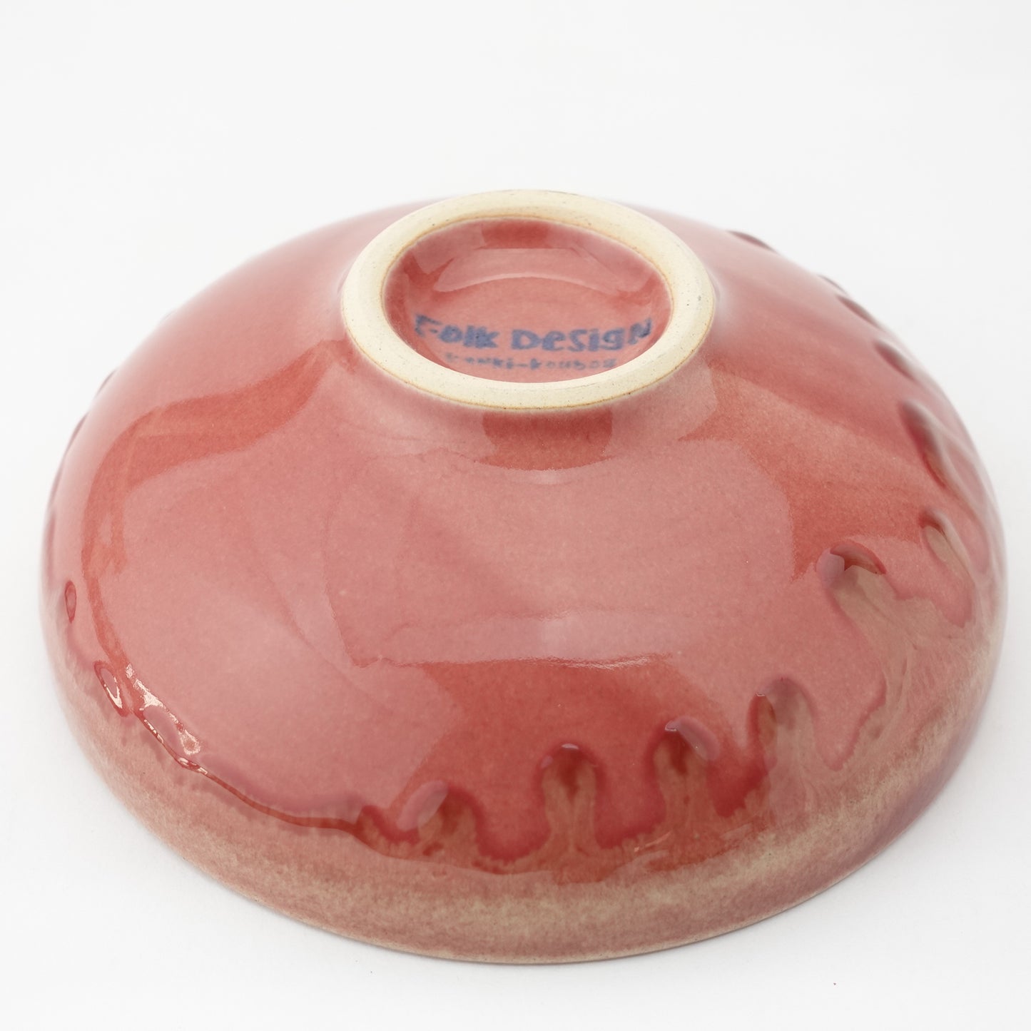 FD Edge Glaze Drip Round Flat Bowl Hasami Porcelain