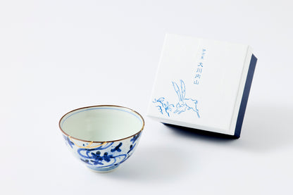 Gold Line Kosome Water Stream  Rice Bowl Imari Porcelain