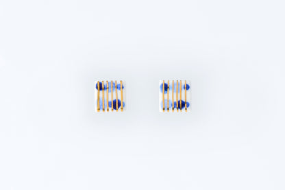 Hand-Painted Mini Tile Music Note Earrings