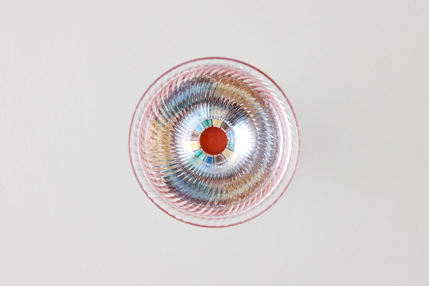 Free Glass Large (Diagonal Cut) - Ko-Kutani Circle Motif