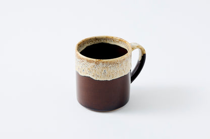 FD Brown Karatsu Drip Tall Mug Hasami Porcelain