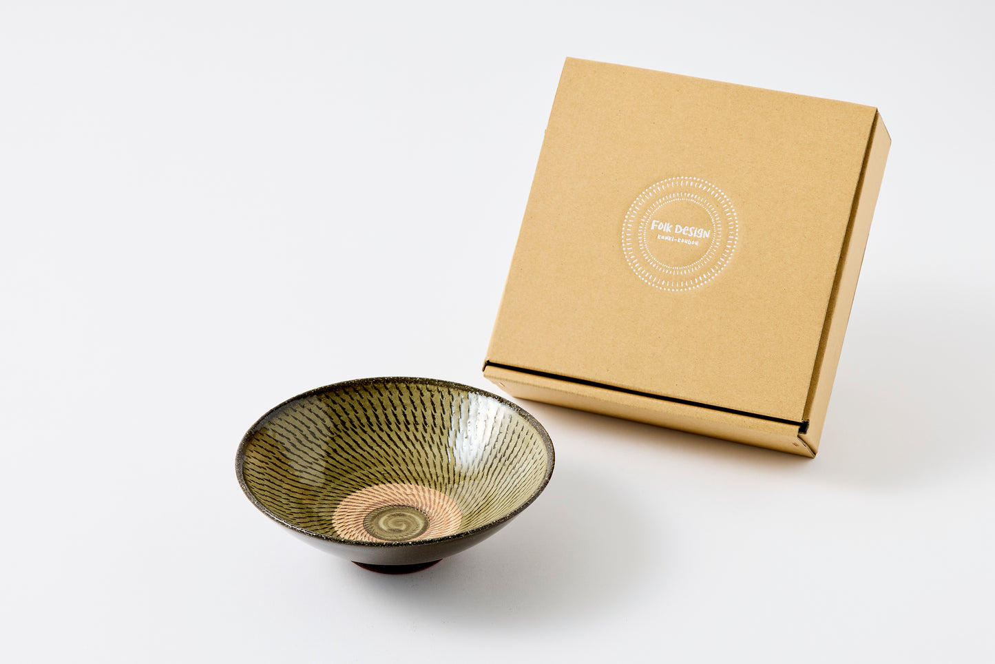 FD Yellow Glaze Tobikanna Mehagi 5.5-inch Flat Bowl Hasami Porcelain