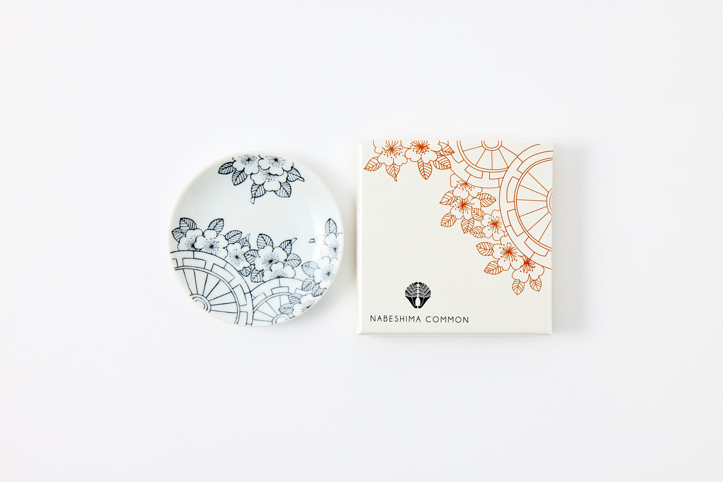 Gosho-guruma Motif Nabeshima Komon Small Plate Imari Porcelain