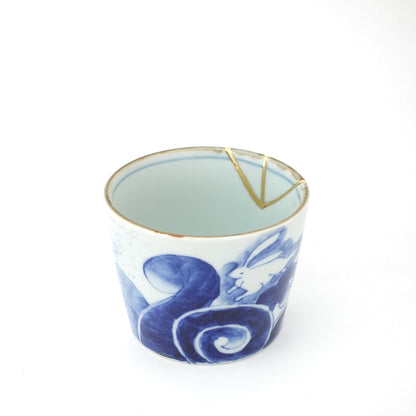 Gold Line Kosome Rabbit Sobachoko Imari Porcelain