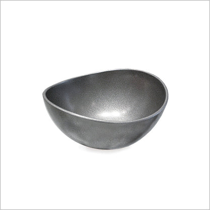 wave bowl / silver metallic