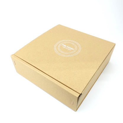 FD Amber Glaze Brush Stroke Round Flat Bowl Hasami Porcelain