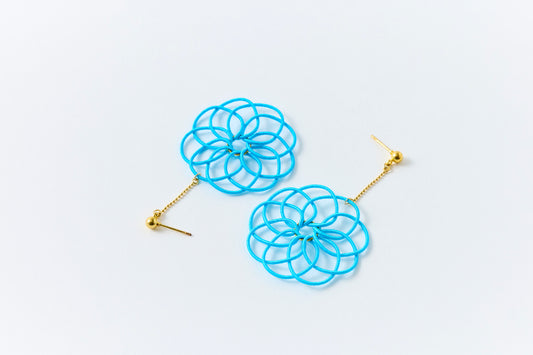 Hana Wind Chime | Post Earrings - Light Blue