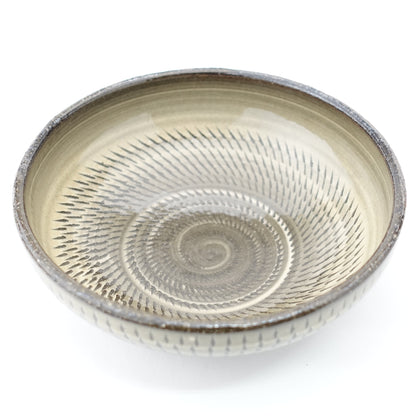 FD Yellow Glaze Tobikanna Round Flat Bowl Hasami Porcelain