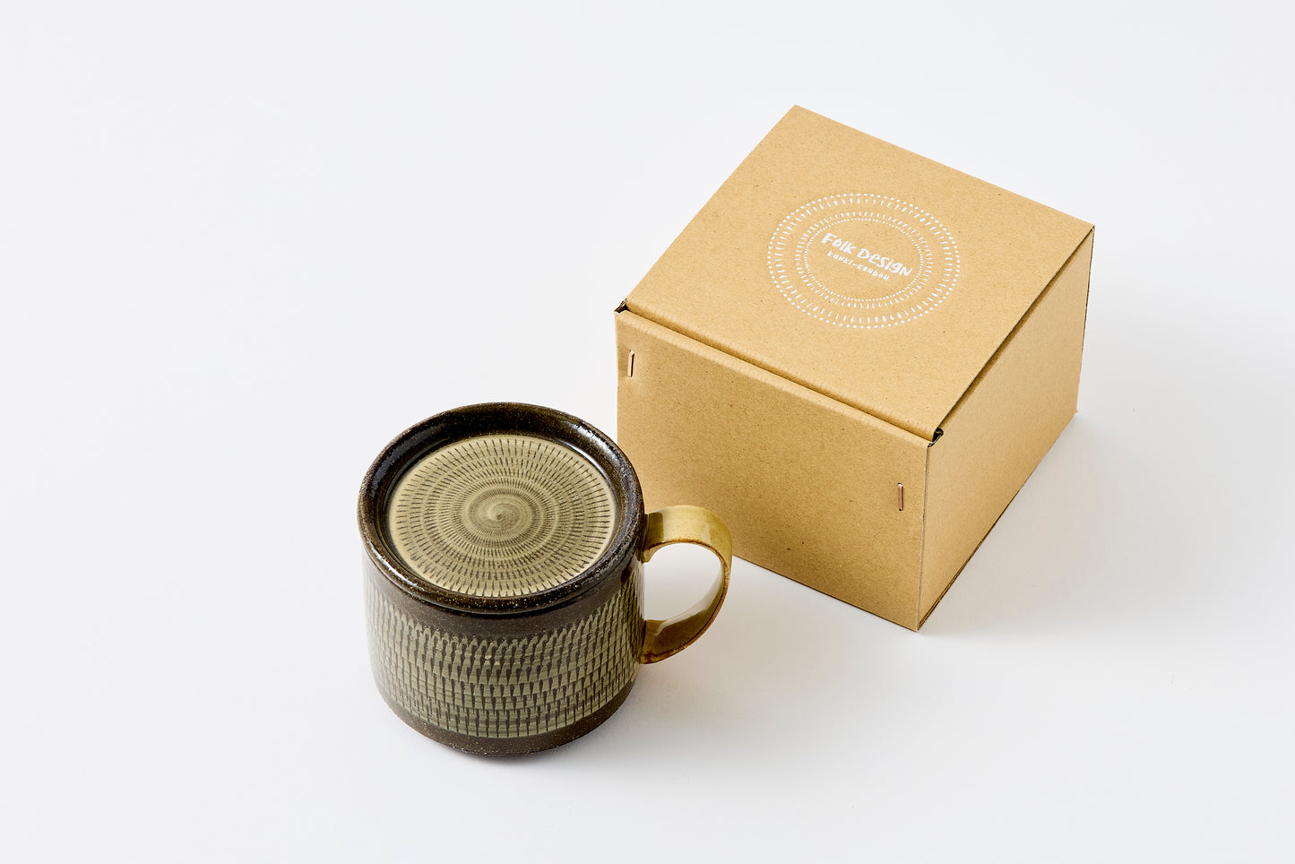 FD Yellow Glaze Tobikanna Lidded Mug Hasami Porcelain