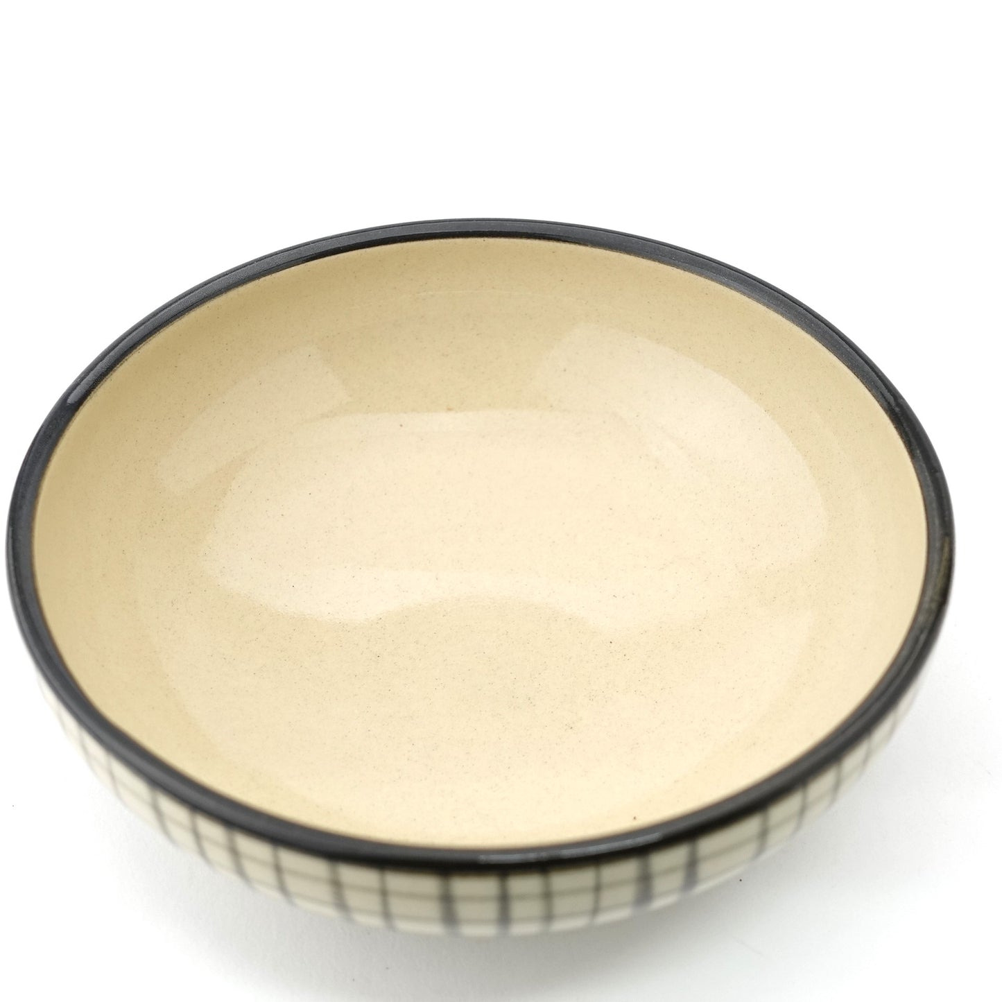 FD Lattice Round Flat Bowl Hasami Porcelain