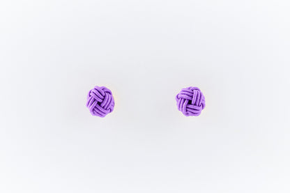 Musubi-dama | Post Pierced Earrings - Iris Purple