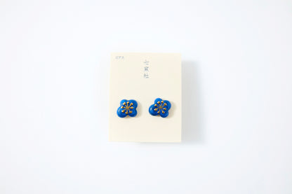 Watagumo Indigo Small Earrings