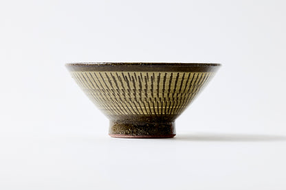 FD Yellow Glaze Tobikanna Rice Bowl Hasami Porcelain